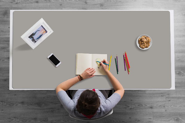 Large desk mat for children Silver