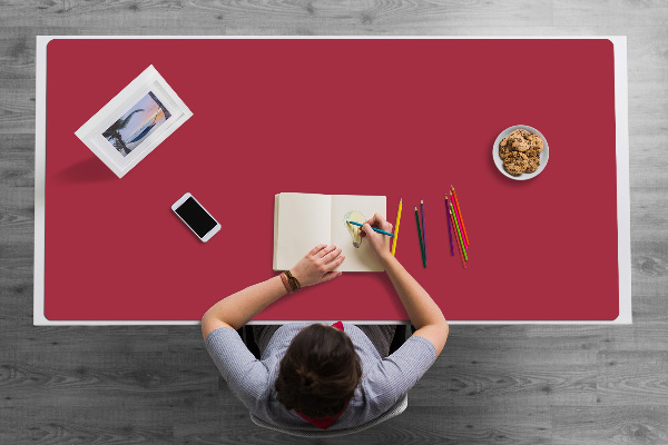 Large desk mat for children Burgundy
