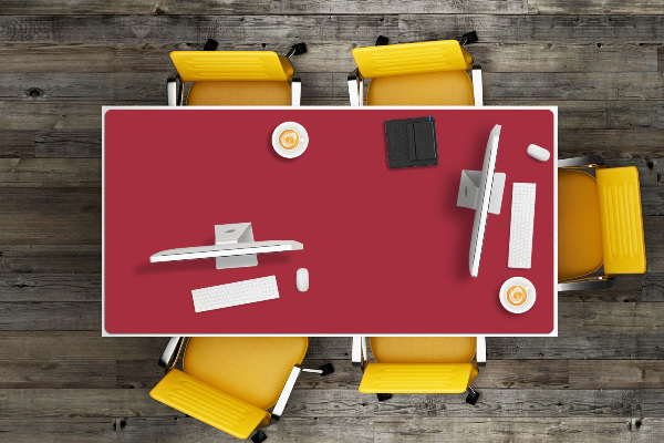 Desk pad Dark red
