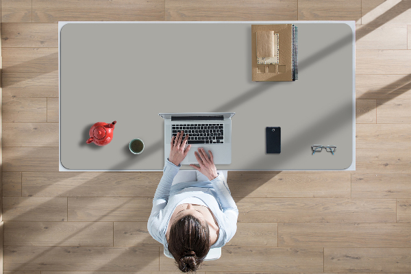 Full desk mat indirect gray