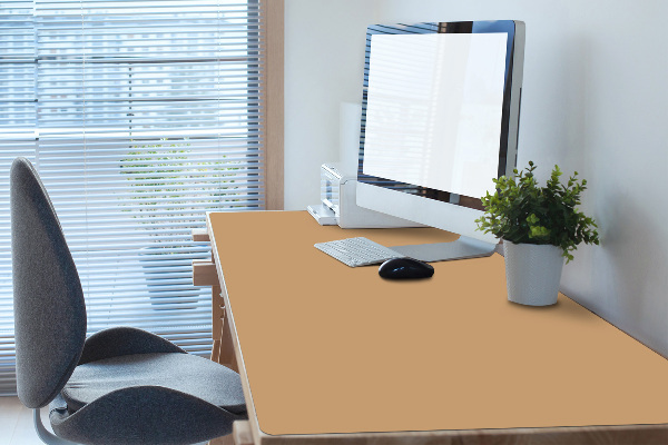Large desk mat table protector Light brown