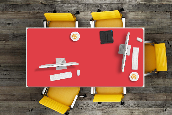 Large desk pad PVC protector Orange