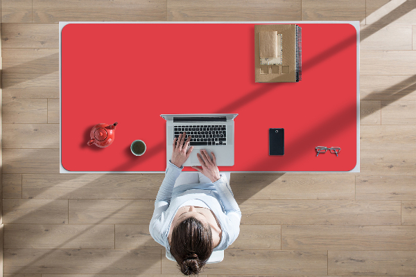 Large desk pad PVC protector Orange