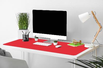 Full desk mat bright red