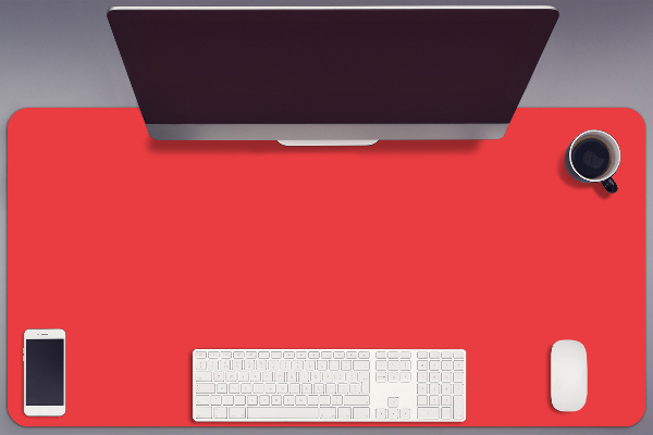 Full desk protector orange-red