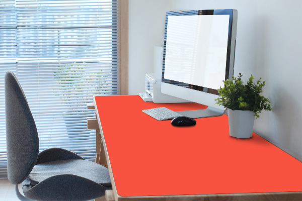 Desk mat bright orange