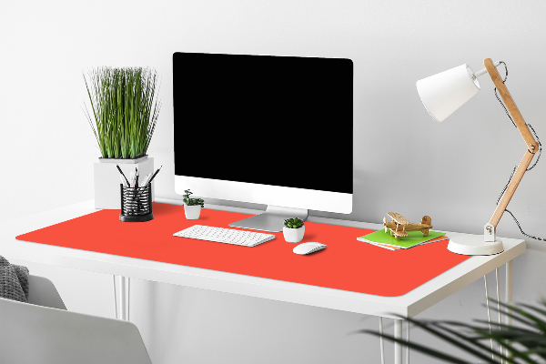 Desk mat bright orange