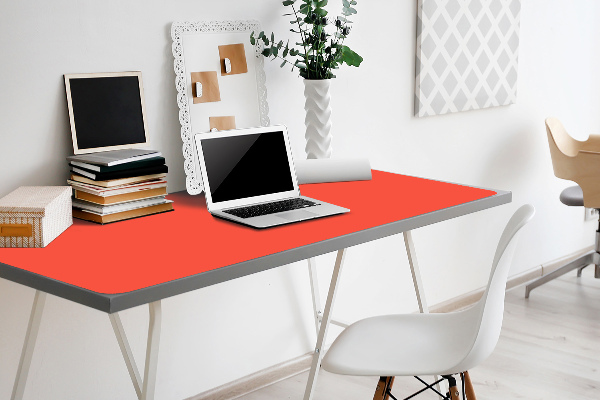 Desk mat bright orange