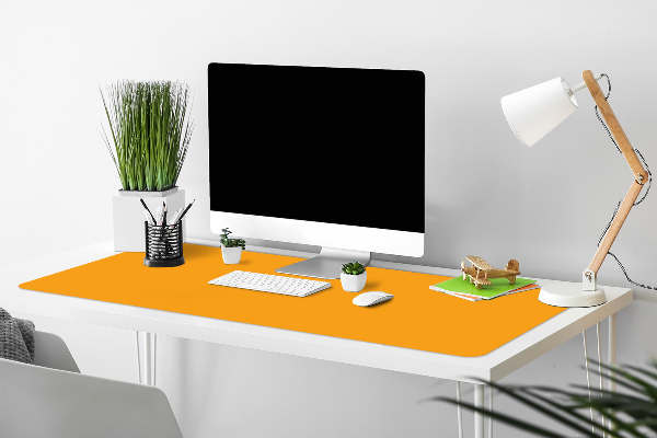 Large desk pad PVC protector dark yellow