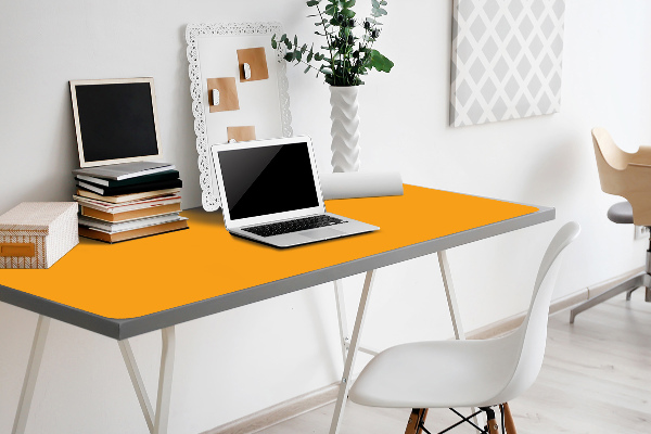 Large desk pad PVC protector dark yellow