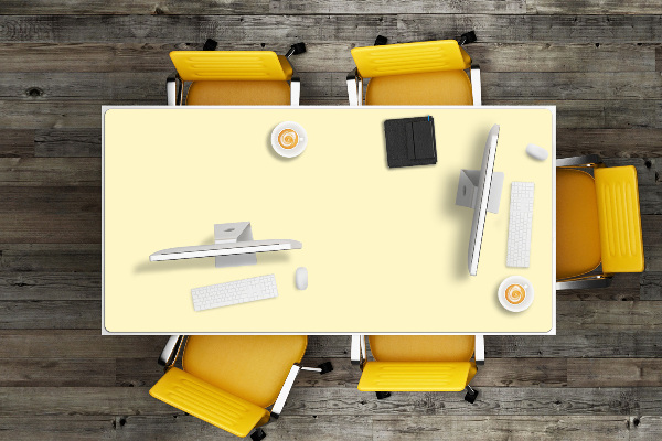 Large desk mat for children Creamy