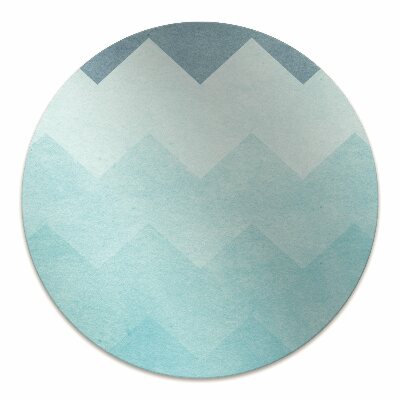 Office chair floor protector blue zigzags