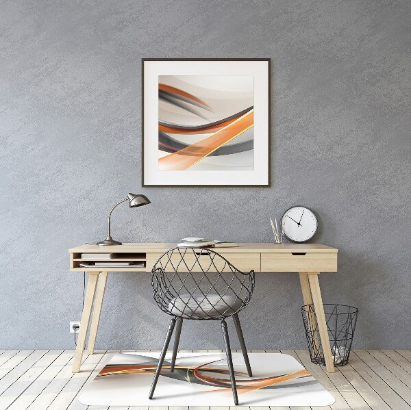 Office chair mat Abstract ribbon