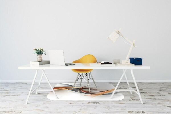 Office chair mat Abstract ribbon