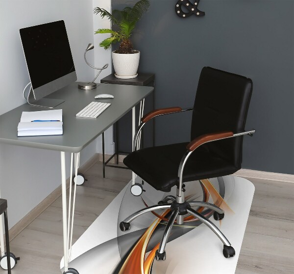 Office chair mat Abstract ribbon