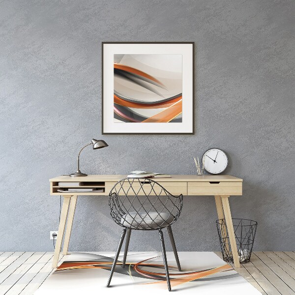Office chair mat Abstract ribbon