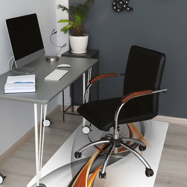 Office chair mat Abstract ribbon
