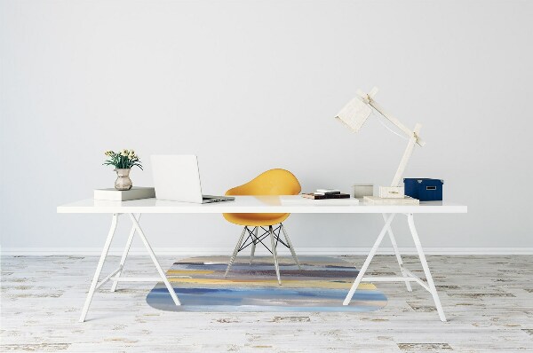 Office chair floor protector painted sky