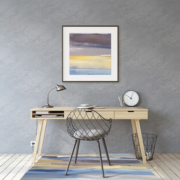 Office chair floor protector painted sky