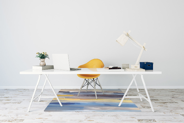 Office chair floor protector painted sky