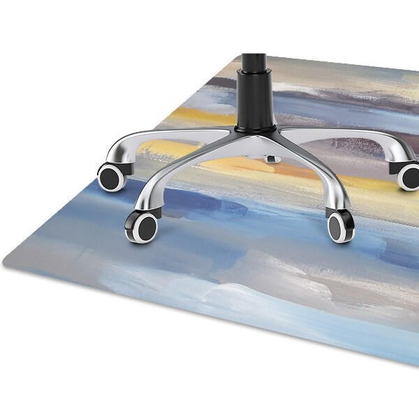 Office chair floor protector painted sky