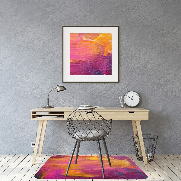Chair mat floor panels protector The paint on canvas