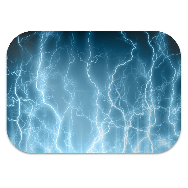 Office chair floor protector blue lightning