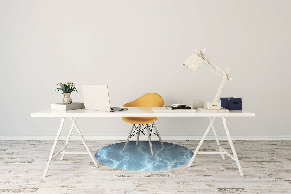 Office chair floor protector blue lightning