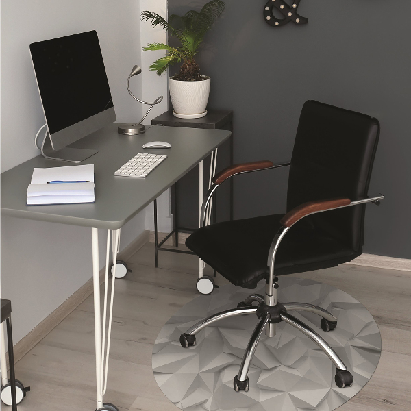 Chair mat floor panels protector Abstraction White
