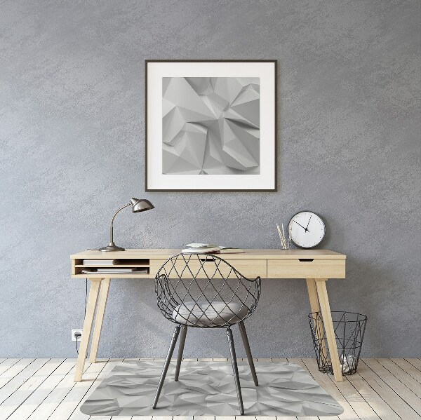 Chair mat floor panels protector Abstraction White