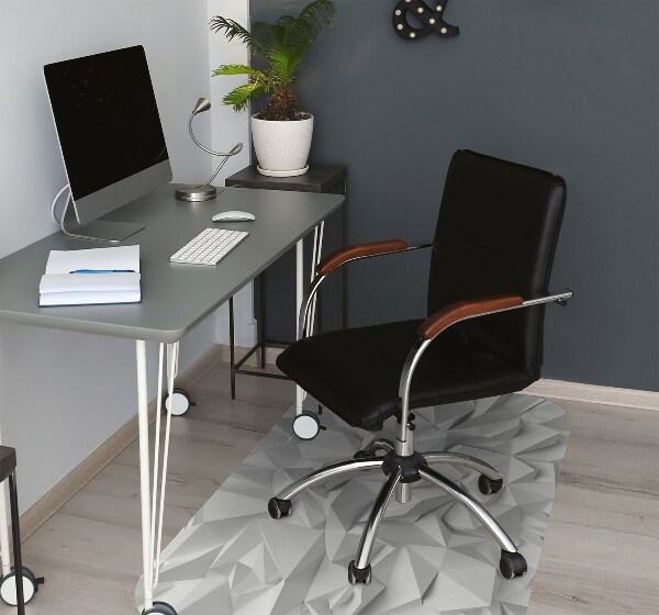 Chair mat floor panels protector Abstraction White