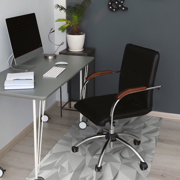 Chair mat floor panels protector Abstraction White