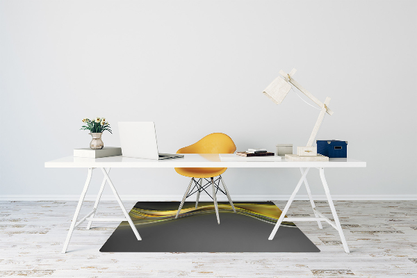 Chair mat floor panels protector Abstraction yellow