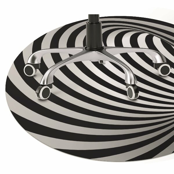 Chair mat floor panels protector Black and white whirl