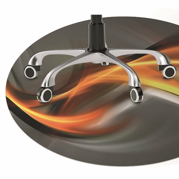 Desk chair floor protector Abstraction orange