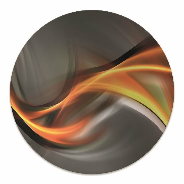 Desk chair floor protector Abstraction orange