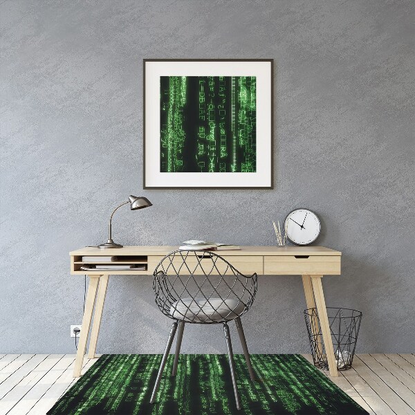 Desk chair mat green signs