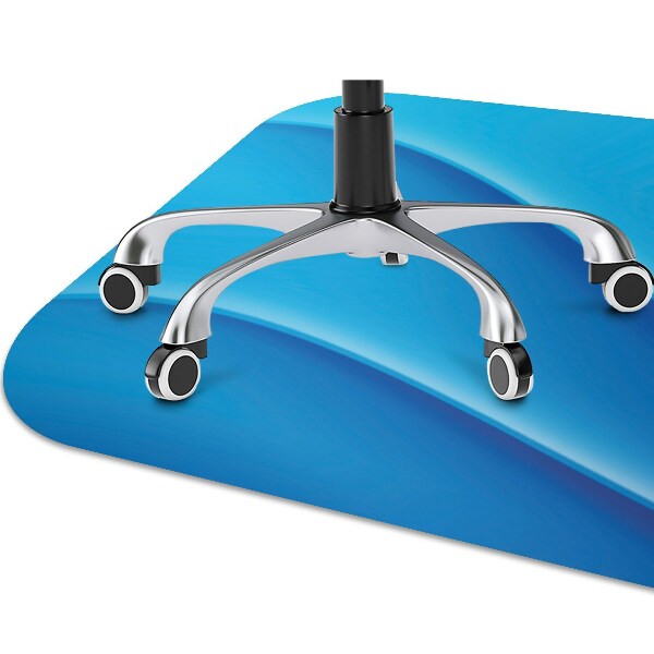 Computer chair mat Abstraction blue