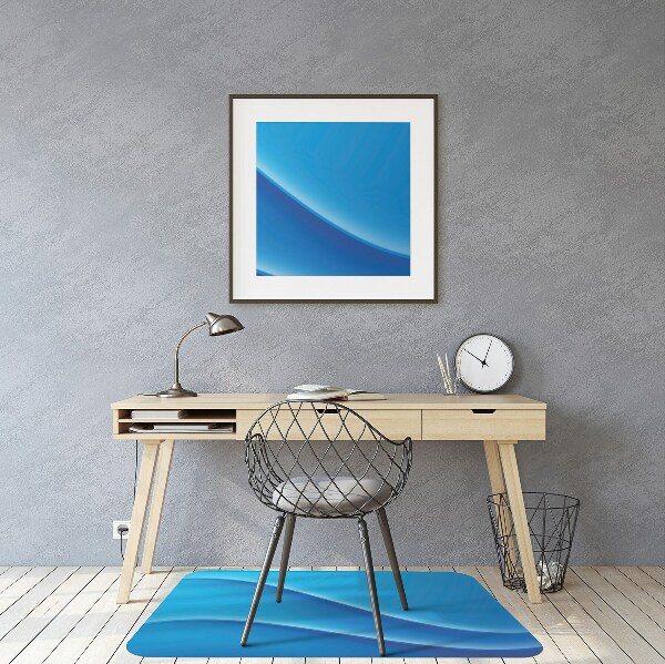 Computer chair mat Abstraction blue