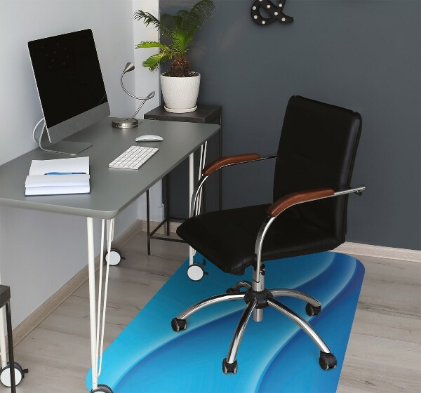Computer chair mat Abstraction blue