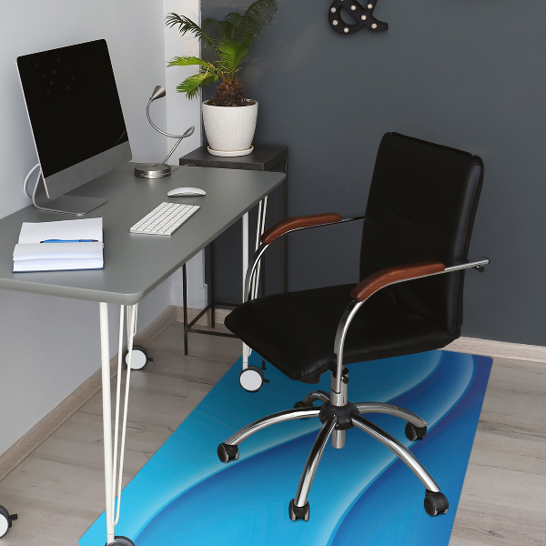 Computer chair mat Abstraction blue