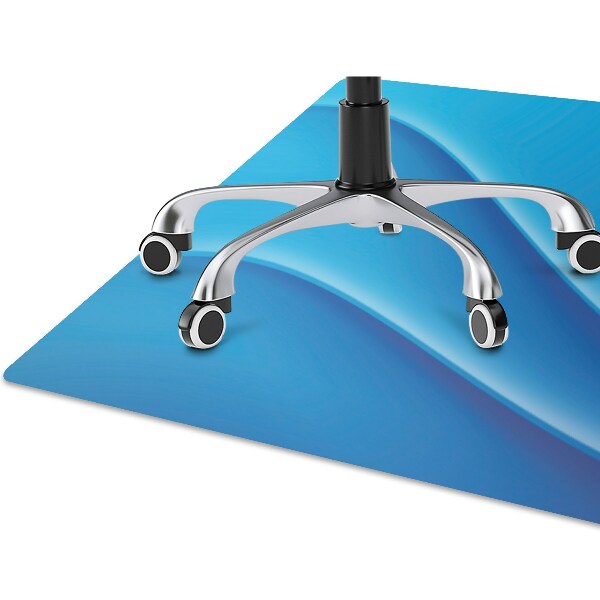 Computer chair mat Abstraction blue