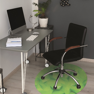 Office chair mat Abstraction green