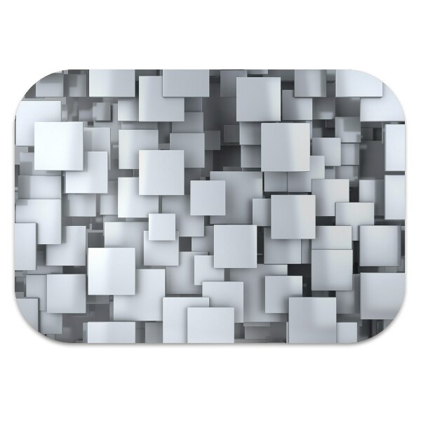 Computer chair mat gray blocks