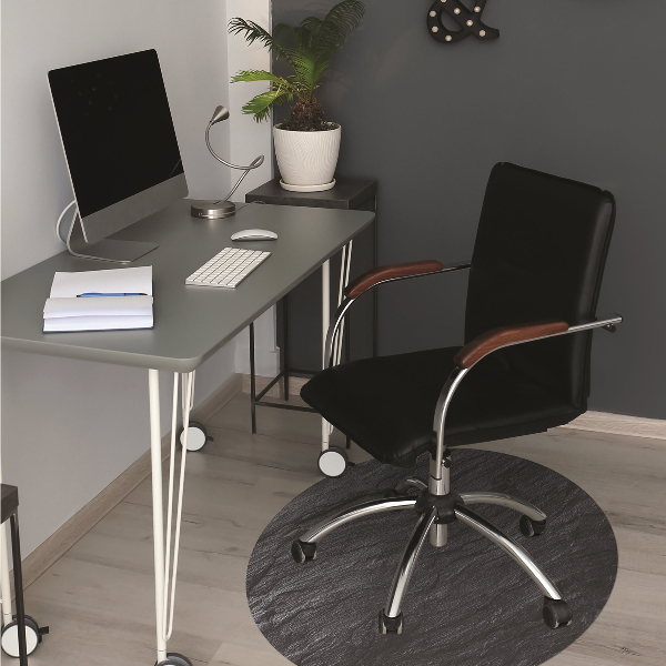 Desk chair mat black marble