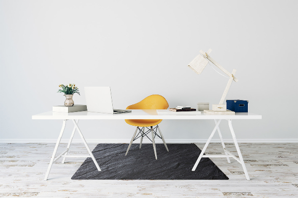Desk chair mat black marble