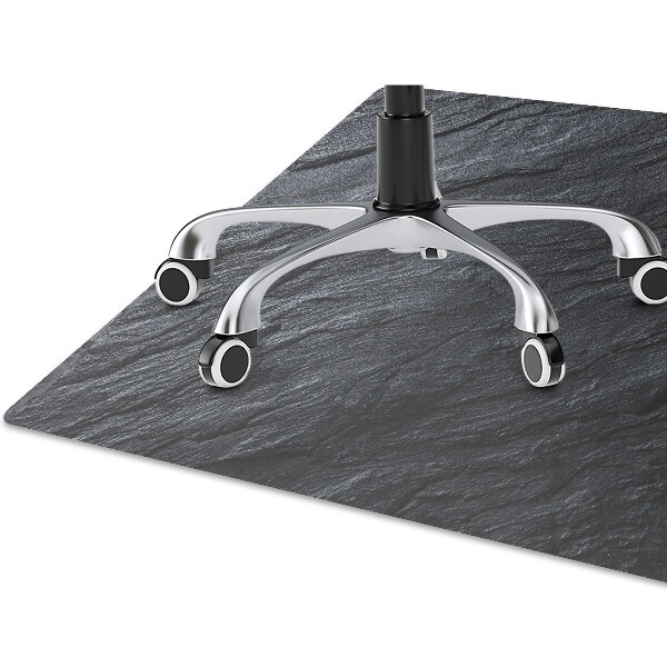 Desk chair mat black marble