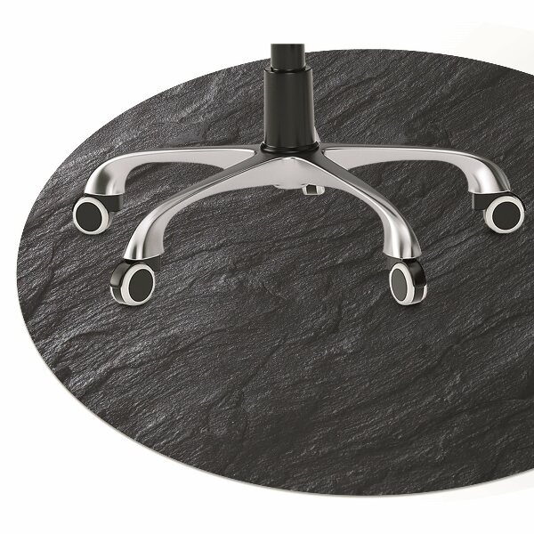 Desk chair mat black marble