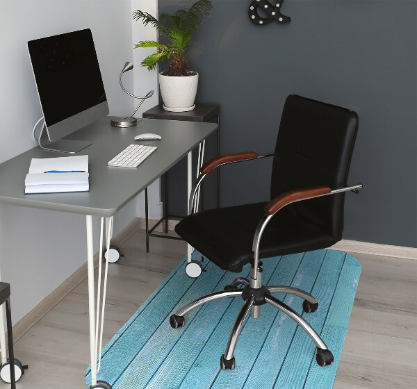 Office chair floor protector blue boards