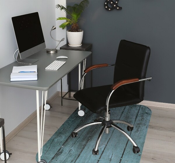 Chair mat floor panels protector blue boards